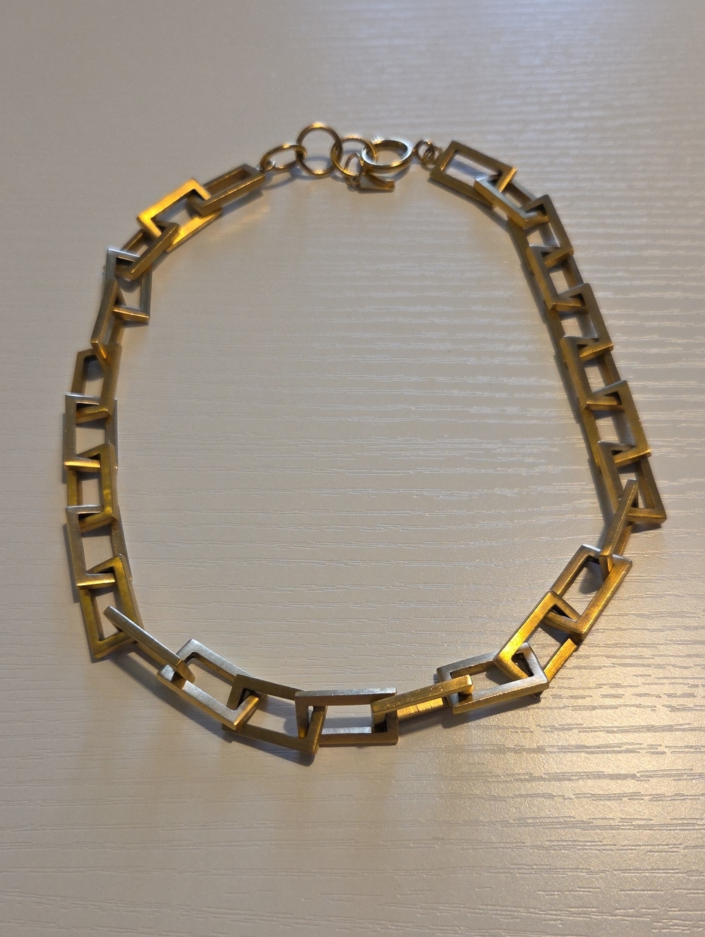 Gold Link Geometric Necklace - Women Jewelry